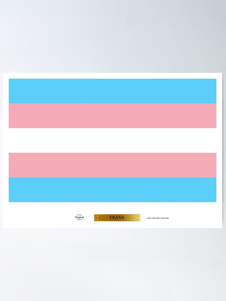 Thumbnail 2 of 3, Poster, Trans LGBT Pride Flag designed and sold by LGBT-Pride-Flag.