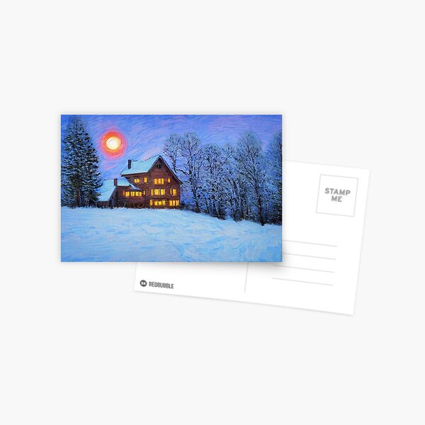 Item preview, Wooden House In The Winter Scene  designed and sold by SinoFantai.