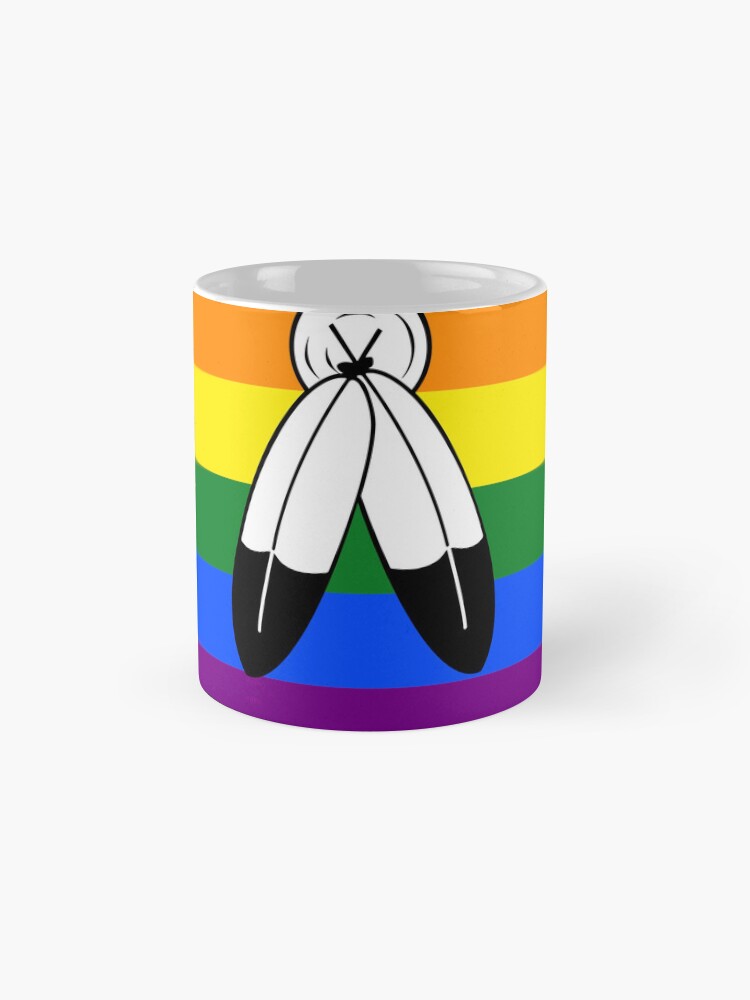 Thumbnail 4 of 6, Coffee Mug, Two Spirited LGBT Pride Flag designed and sold by LGBT-Pride-Flag.