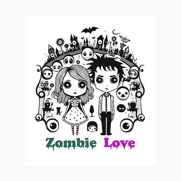 Artikelvorschau, Zombie Love Ein romantisches Geschenk für die Liebe stirbt nie entworfen und verkauft von Delltaman.
