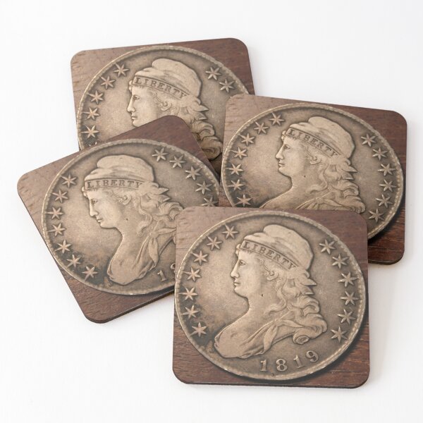 Item preview, 1819  Capped Bust Half Dollar designed and sold by coinsxcrochet.