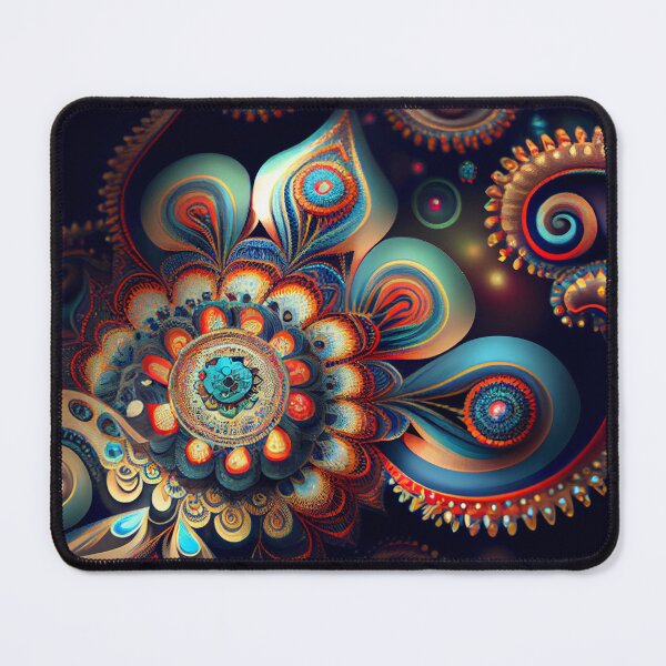 Item preview, Intense Artistic Bejeweled Bohemian Pattern Digital Painting designed and sold by CodeAndColors.