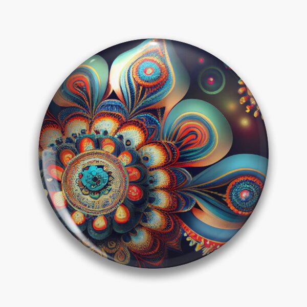 Item preview, Intense Artistic Bejeweled Bohemian Pattern Digital Painting designed and sold by CodeAndColors.