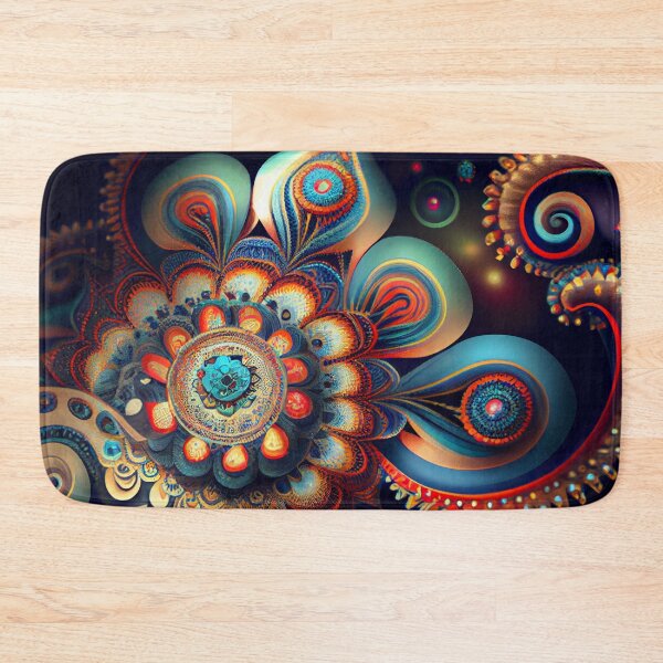 Item preview, Intense Artistic Bejeweled Bohemian Pattern Digital Painting designed and sold by CodeAndColors.