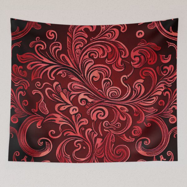 Item preview, Luxury Red Coarse Western Pattern Digital Painting designed and sold by CodeAndColors.