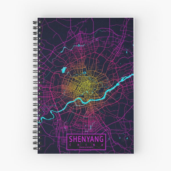 Item preview, Shenyang City Map of Liaoning, China - Neon designed and sold by deMAP.