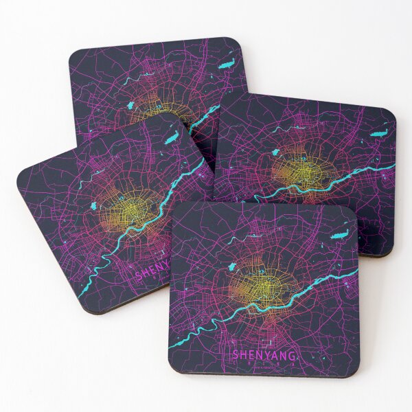 Item preview, Shenyang City Map of Liaoning, China - Neon designed and sold by deMAP.