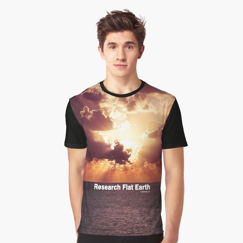 Research Flat Earth Graphic T-Shirt