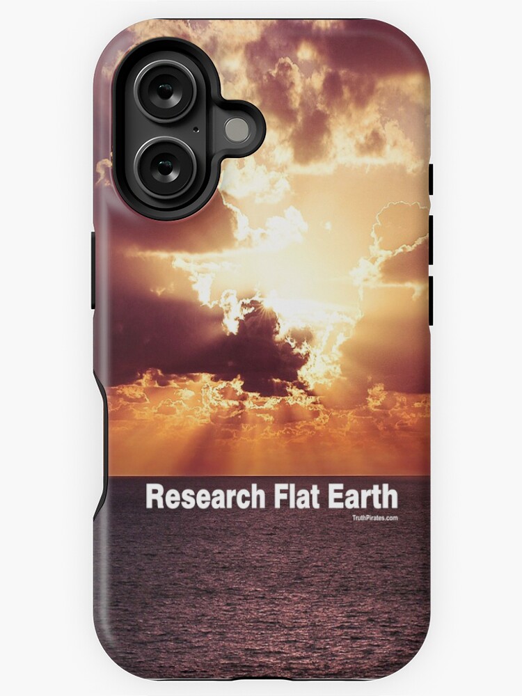 Thumbnail 1 of 4, iPhone Case, Research Flat Earth designed and sold by truthpirates.