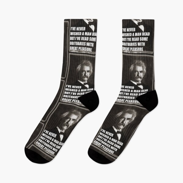 Item preview, I've Never Wished A Man Dead, But I've Read Some Obituaries With Great Pleasure - Mark Twain Literary Quote designed and sold by SubtleSplit.