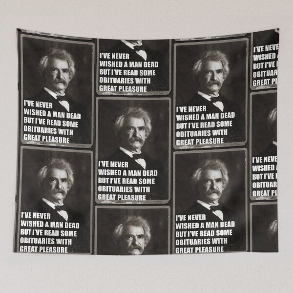 Item preview, I've Never Wished A Man Dead, But I've Read Some Obituaries With Great Pleasure - Mark Twain Literary Quote designed and sold by SubtleSplit.