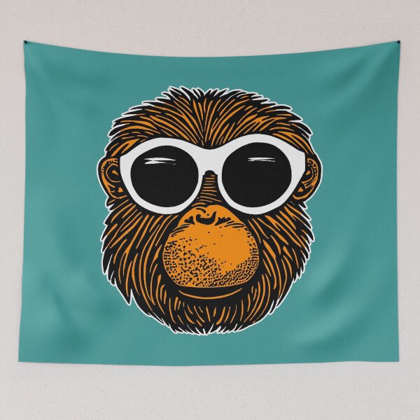 Item preview, Monkey with sunglasses designed and sold by Fellball.