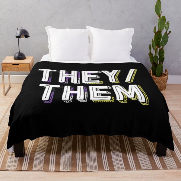 Item preview, They Them Pronouns Gender Non Binary LGBT Pride Awareness designed and sold by QueenOfPrint.