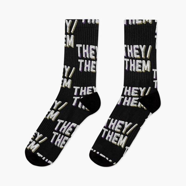 Item preview, They Them Pronouns Gender Non Binary LGBT Pride Awareness designed and sold by QueenOfPrint.