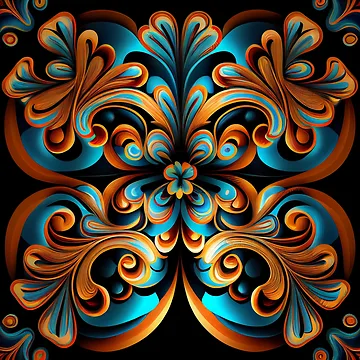 Vorschaubild zum Design Artistic Flowing New Traditional Pattern Digital Painting von CodeAndColors