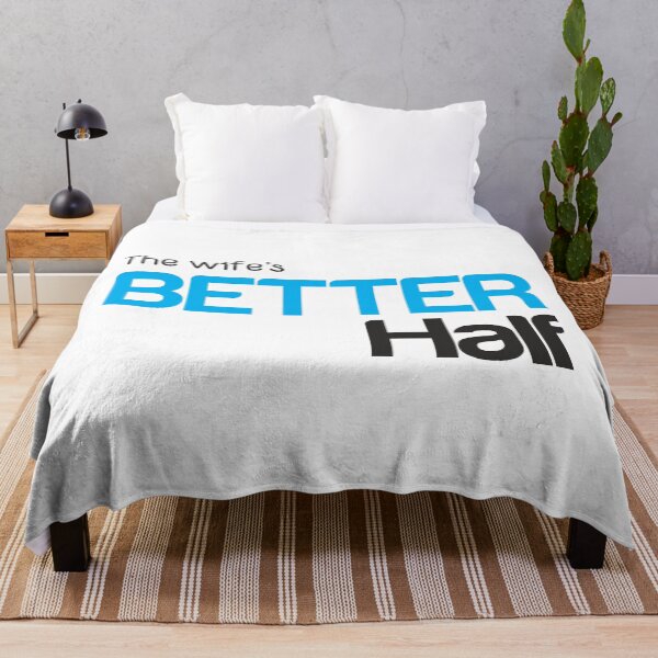Item preview, The Wife's Better Half - Gift for spouse: Husband - Cyan / Blue designed and sold by pixelspantry.