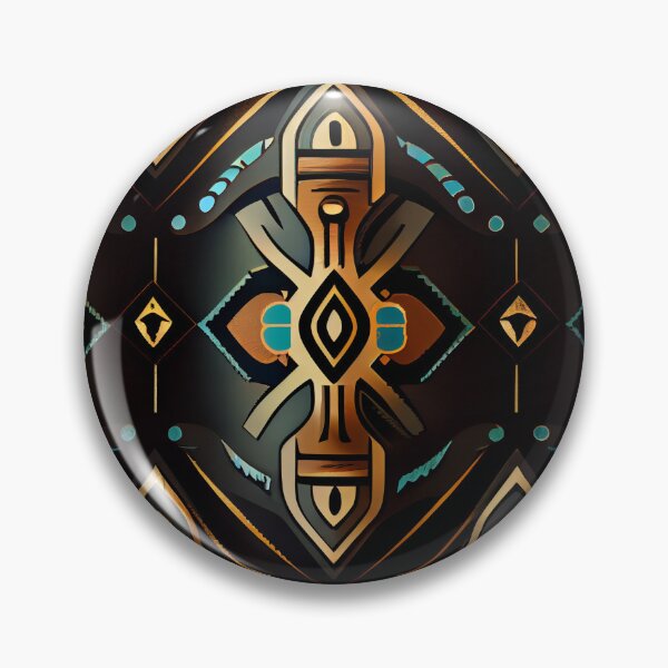 Item preview, Simple Dark Bold Western Pattern Digital Painting designed and sold by CodeAndColors.