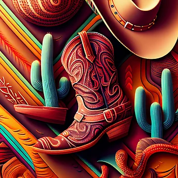 Vorschaubild zum Design Saturated Western Pattern Digital Painting von CodeAndColors