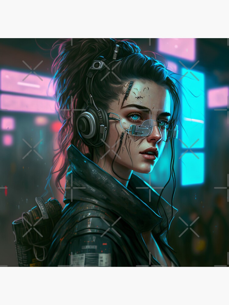 Thumbnail 3 of 3, Sticker, Cyberpunk Night City Future Futuristic Life designed and sold by Bien Design.