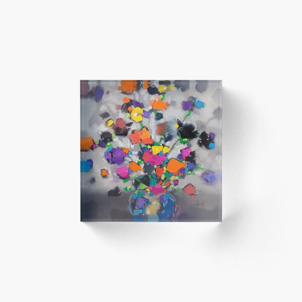 Floral Spectrum 1 Acrylic Block