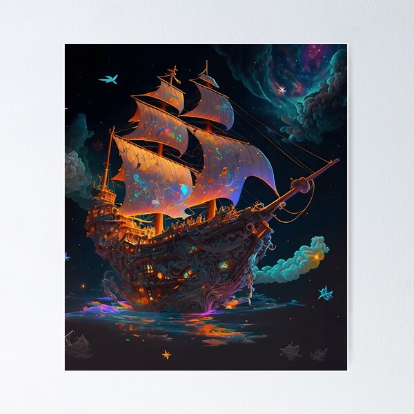 Stunning Abstract Pirate Ship Poster for Sale by ArtAT