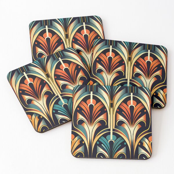 Item preview, Colorful Art Deco Pattern Digital Painting designed and sold by CodeAndColors.