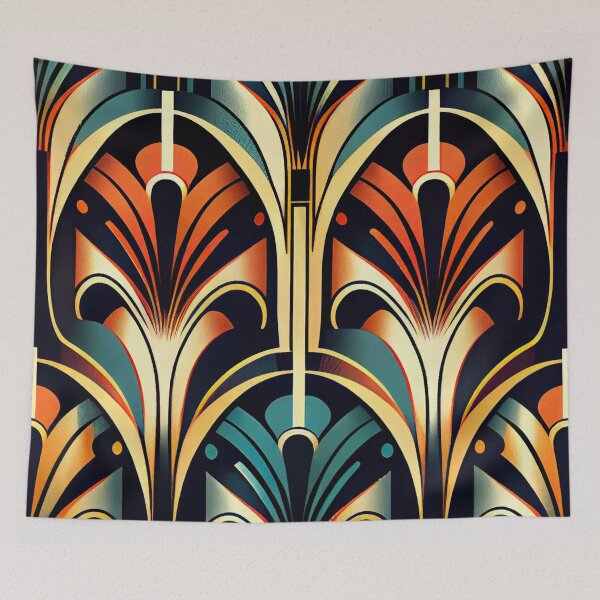 Item preview, Colorful Art Deco Pattern Digital Painting designed and sold by CodeAndColors.