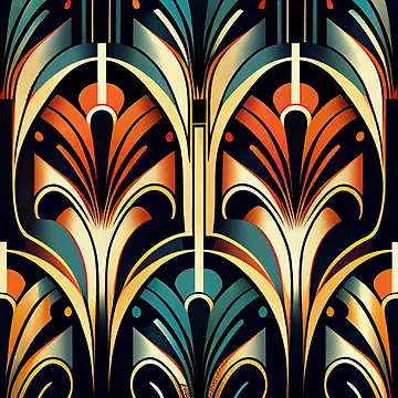 Vorschaubild zum Design Colorful Art Deco Pattern Digital Painting von CodeAndColors