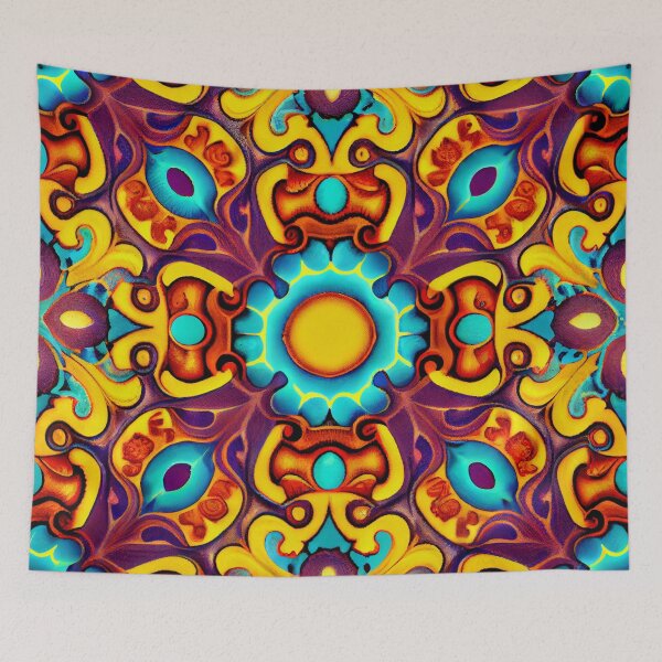 Item preview, Mystical Imagined Coarse Latin Pattern Digital Painting designed and sold by CodeAndColors.