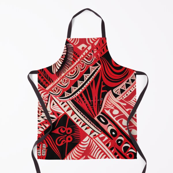 Artikelvorschau, Red Pale Bright Pacific Islander Pattern Digital Painting entworfen und verkauft von CodeAndColors.