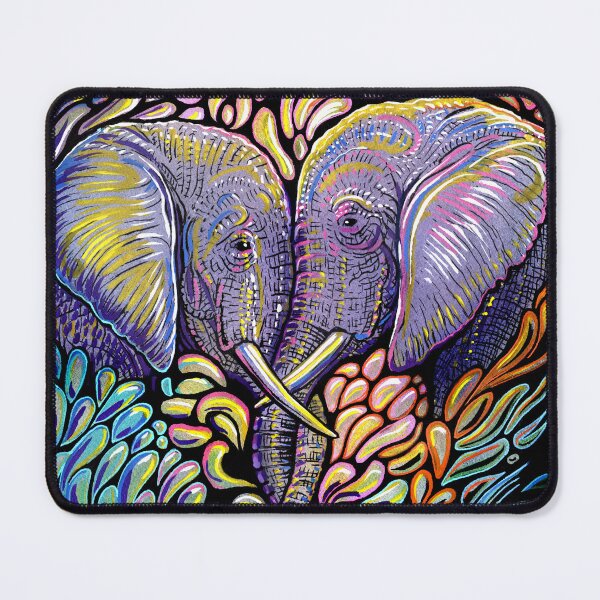 Item preview, Shmaltsy Glowy Elephants Snuggling designed and sold by Ty Meier.