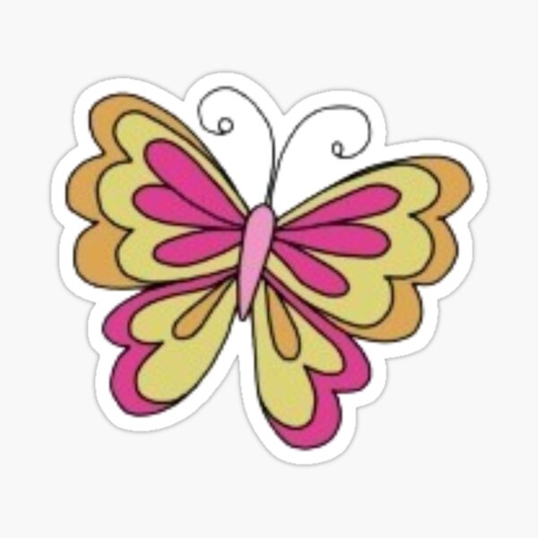 "Butterfly (bubblemail me for custom names/words)" Sticker for Sale