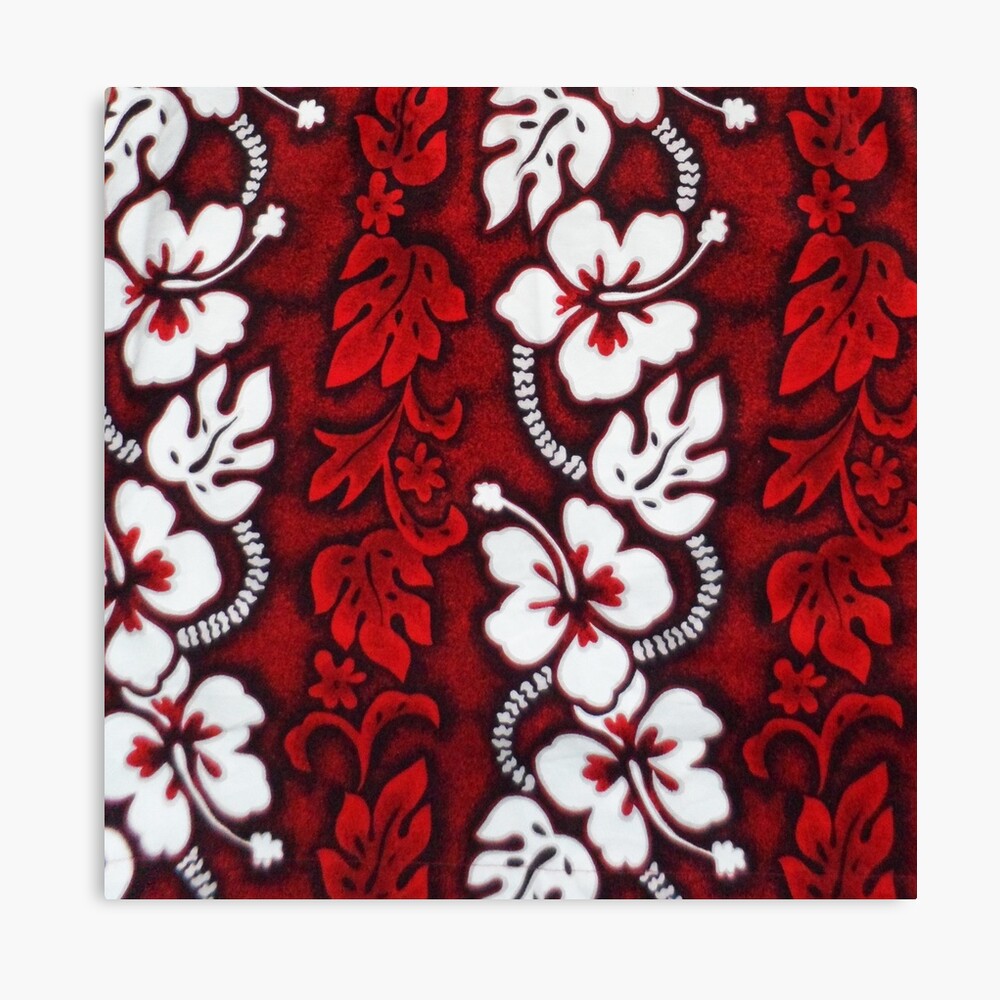 Red Hibiscus Hawaiian Flower Blooms and Tropical Leaves Pattern T-Shirt by  PIPA Fine Art - Simply Solid - Pixels