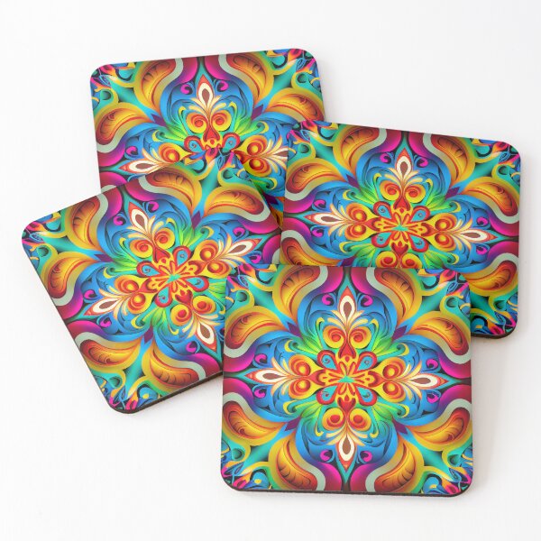 Artikelvorschau, Bright Rainbow Elegant European Pattern Digital Painting entworfen und verkauft von CodeAndColors.