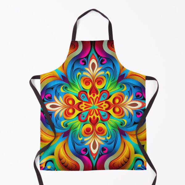 Aperçu de l'œuvre Bright Rainbow Elegant European Pattern Digital Painting créée et vendue par CodeAndColors.