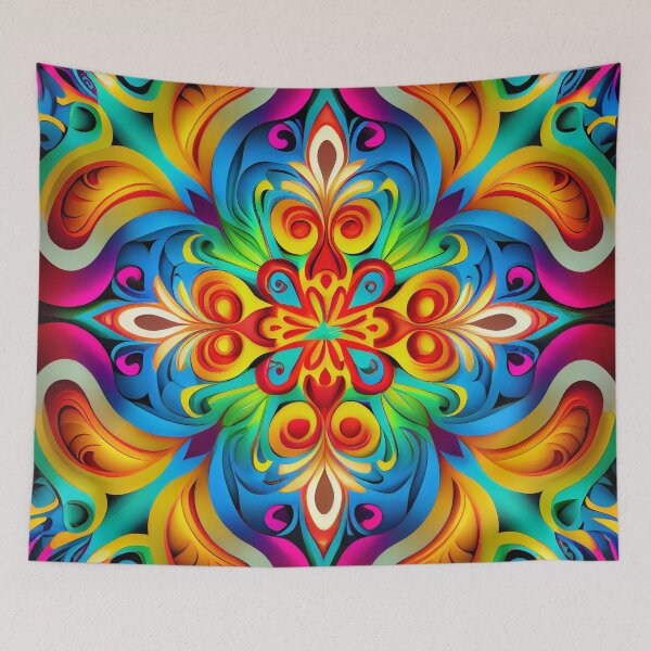 Item preview, Bright Rainbow Elegant European Pattern Digital Painting designed and sold by CodeAndColors.