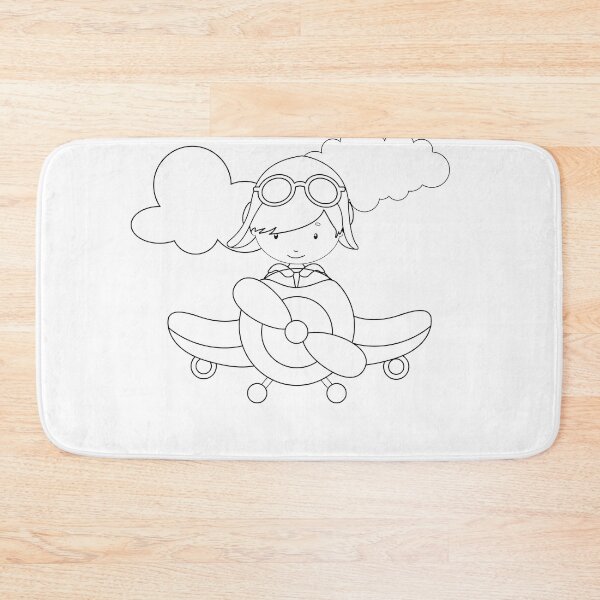 Item preview, Kids birthday coloring picture cute Pilote designed and sold by Kalli-design.