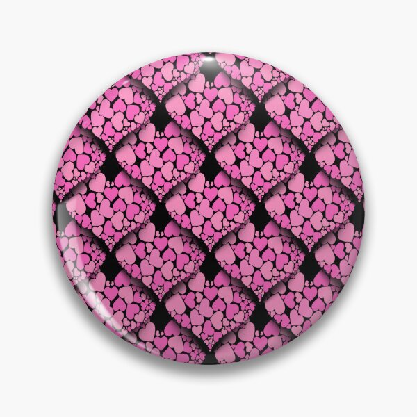 Artikelvorschau, Wenn Herzen sich treffen Muster - Girly Pink Hearts (On Black) entworfen und verkauft von taiche.