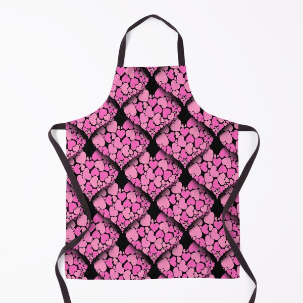 Artikelvorschau, Wenn Herzen sich treffen Muster - Girly Pink Hearts (On Black) entworfen und verkauft von taiche.