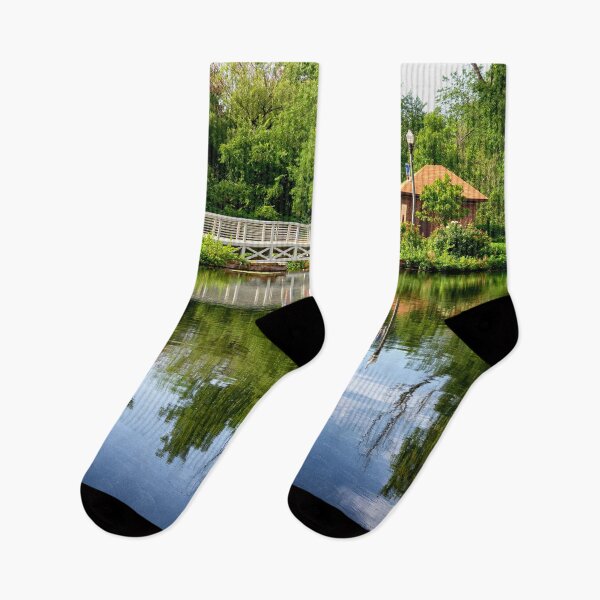 Item preview, The Bridge At Wellfield Botanic Gardens - IN designed and sold by Kathy Weaver.