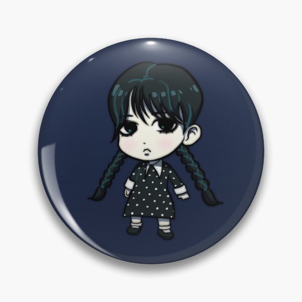 Item preview, Wednesday Addams Chibi designed and sold by fishiebiscuit.