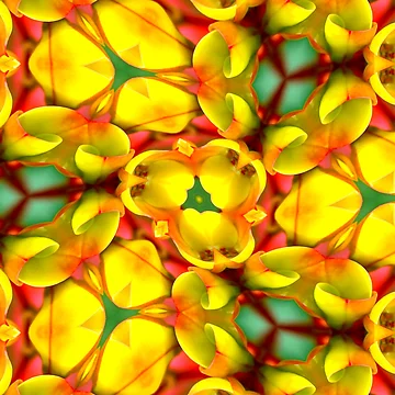 Artwork thumbnail, Bright Yellow Flower Pattern by Patternflower