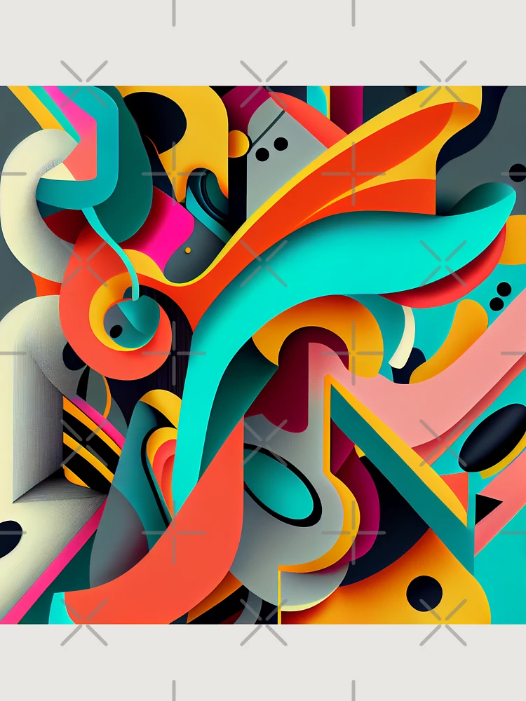 Thumbnail 6 von 6, Premium Oversized Pullover, Semi Abstract Complex Bold Maximalist Pattern Digital Painting designt und verkauft von CodeAndColors.