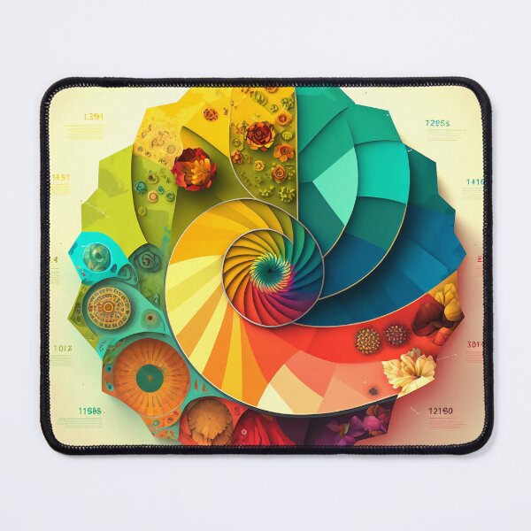 Item preview, Fibonacci Style Spiral Infographic Colourful Abstract designed and sold by RAGANADesign.