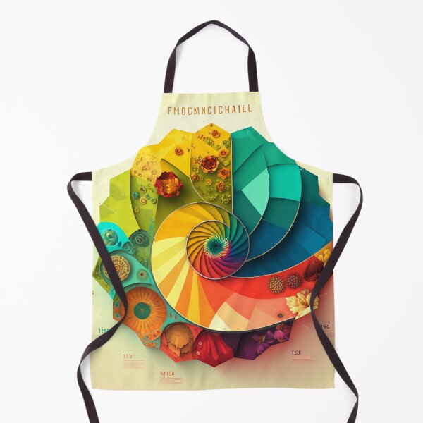 Aperçu de l'œuvre Fibonacci Style Spiral Infographic Colourful Abstract créée et vendue par RAGANADesign.