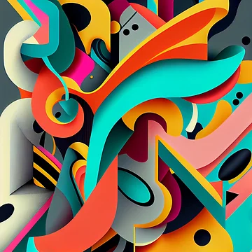 Vorschaubild zum Design Semi Abstract Complex Bold Maximalist Pattern Digital Painting von CodeAndColors
