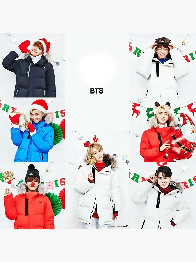 "bts christmas" Sticker by desrosiers Redbubble