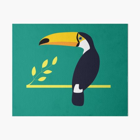 Toucan bird on a branch Art Board Print