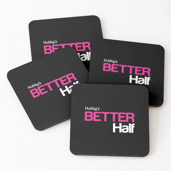 Item preview, Hubby's Better Half - Gift for spouse: Wife - White with Magenta / Pink designed and sold by pixelspantry.