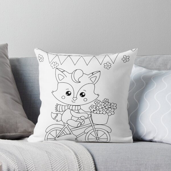 Item preview, Kids Birthday Cycling Coloring Page Template designed and sold by Kalli-design.